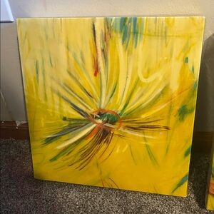 Abstract Yellow Canvas Art